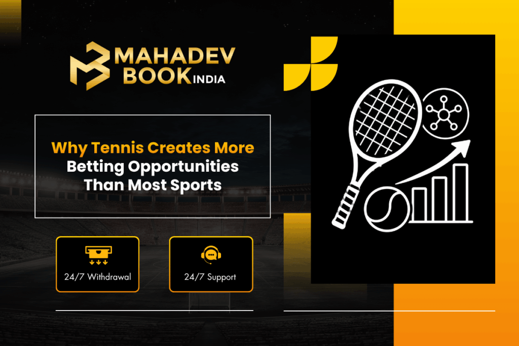 Tennis offers diverse betting opportunities across matches, sets, games, and player performance.